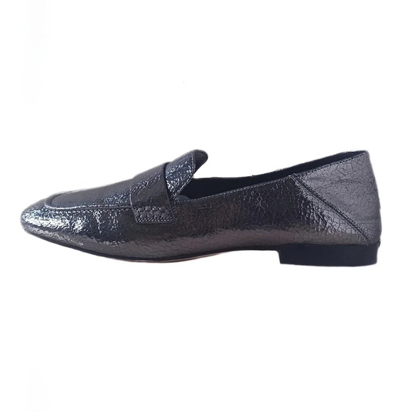 MICHAEL KORS Crackle Metallic Leather Loafer Cyberpunk Y2K Maximalist - Picture 3 of 7